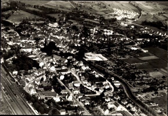 Postcard Nidda in Hesse, aerial photograph