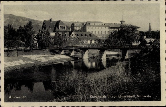 Postcard Bad Neuenahr Ahrweiler in Rhineland-Palatinate, Kuranstalt Dr von Ehrenwall, Ahrseite
