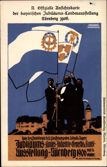 Artist PC Nuremberg in Middle Franconia Bavaria, Bavarian Jubilee State Exhibition 1906