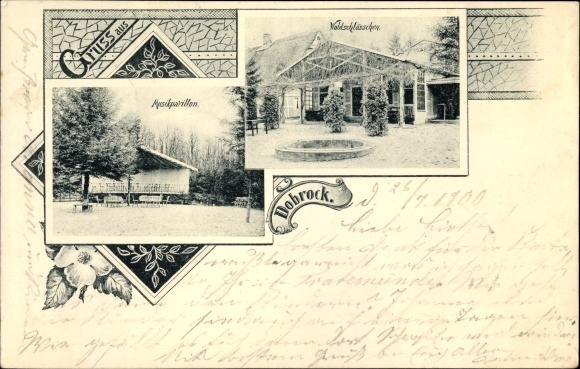 Ak Dobrock Wingst im Kreis Cuxhaven, Musikpavillon, Waldschlösschen
