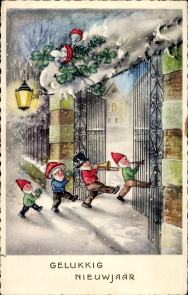 Postcard Merry Christmas, Dwarves