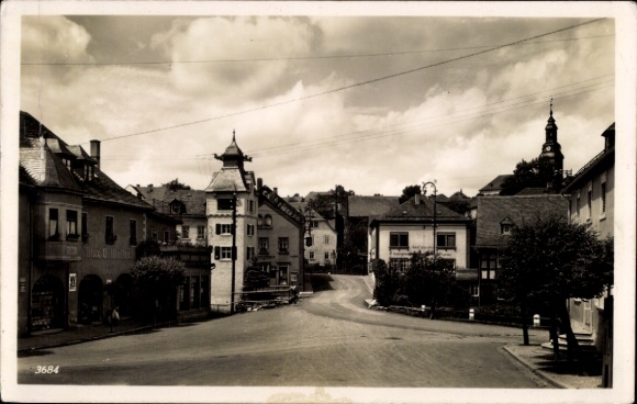 Postcard Wurzbach in Thuringia, Am Marktplatz