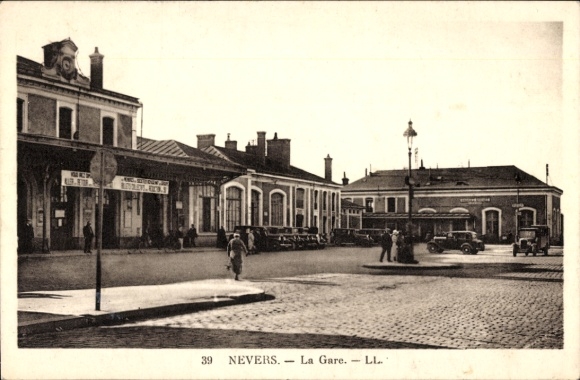 Postcard Nevers Nièvre, Gare