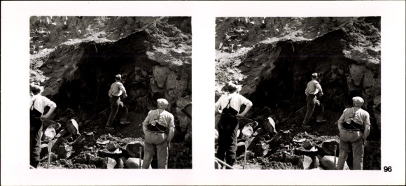 Stereo spatial image The NS model companies 1937-38 No. 96 Steinwerke Meys &amp; Co Luckenbach Westerwald