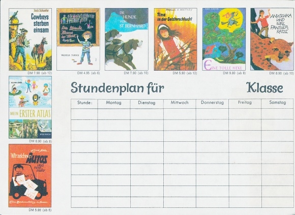 Timetable Advertising, Boje-Verlag, Books