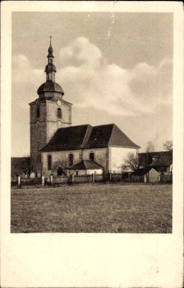 Postcard Höchstadt an der Aisch, church in Etzelkirchen