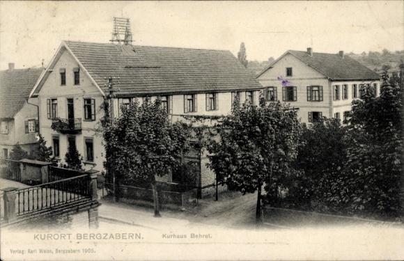 Postcard Bad Bergzabern Rhineland Palatinate, Kurhaus Behret