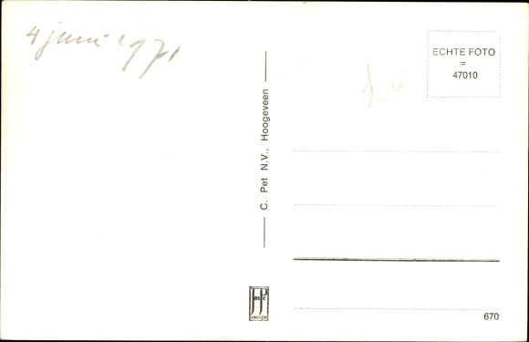 Postcard Hoogeveen Drenthe, Station
