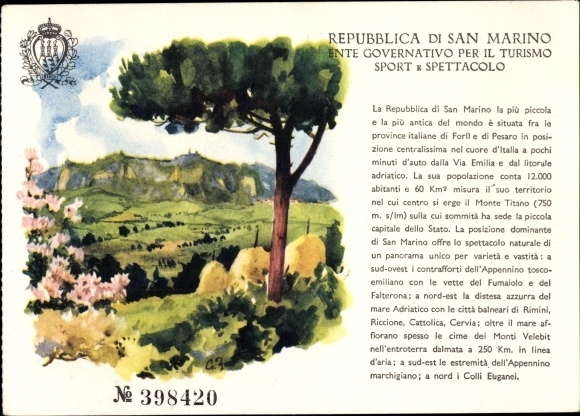 Artysta KP Repubblica di San Marino, w Governativo per il Turismo, Sport et Spettacolo