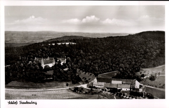 Postcard Weigenheim in Middle Franconia, Castle Frankenberg, aerial photograph