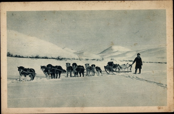 Ak Alaska USA, Wagons lits de l'Arctique, hondenslee