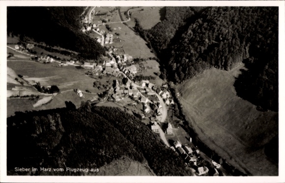 Ak Sieber Herzberg am Harz, luchtfoto