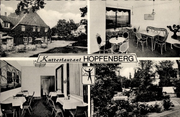 Postcard Bad Hopfenberg Petershagen an der Weser North Rhine Westphalia, Kurrestaurant