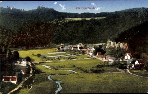 Ak Behringersmühle Gößweinstein in Opper-Franken, panorama, bergen