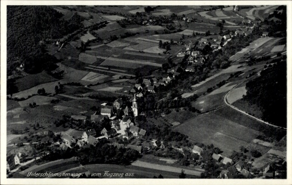 Postcard Unterschönmattenwag Unter Schönmattenwag Wald Michelbach in the Odenwald Hessen, aerial photograph