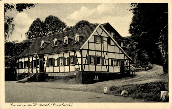 Postcard Sanssouci Volkringhausen Balve in the Sauerland, Restaurant Sanssouci