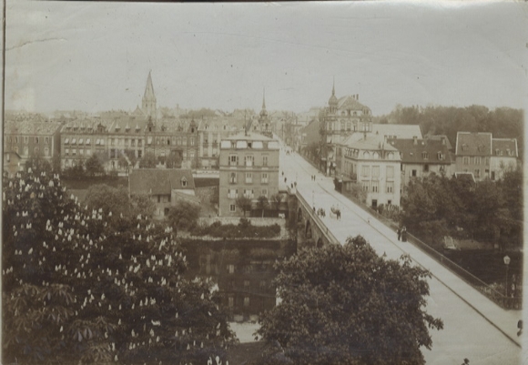 Original photo France, Lorraine, Saargemünd (Sarreguemines), New Bridge, around 1900