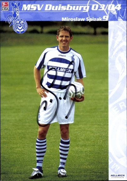 Autogrammkarte Fußballer Miroslaw Spizak, MSV Duisburg, Autogramm