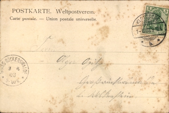 Postcard Dresden Klotzsche Königswald, Bahnhof Restaurant