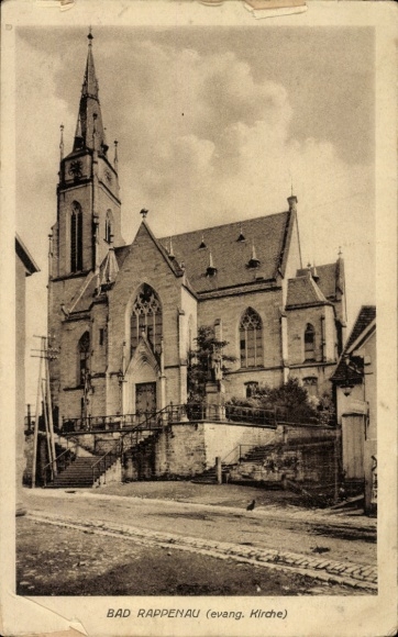 Postcard Bad Rappenau in Baden, Evangelical Church