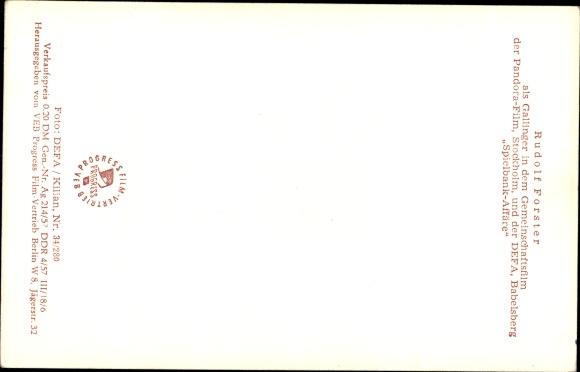 Postcard Actor Rudolf Forster