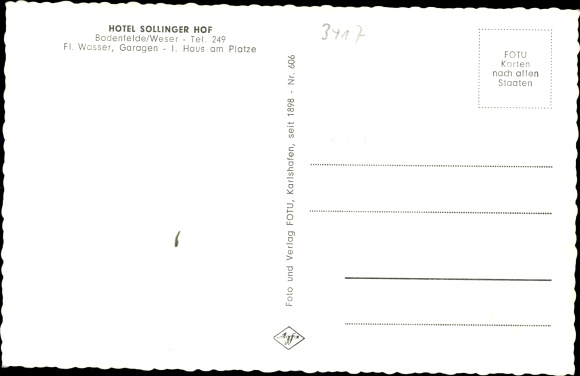 Postcard Bodenfelde in Lower Saxony, Hotel Sollinger Hof