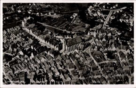 Postcard Dinkelsbühl in Middle Franconia, aerial photograph