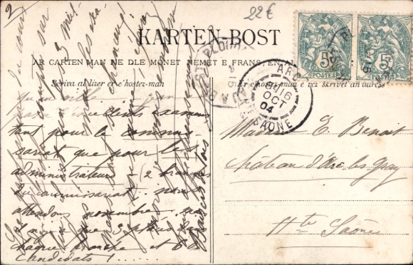 Postcard Confort, La Signature de Monsier le Maire, Mayor in traditional costume