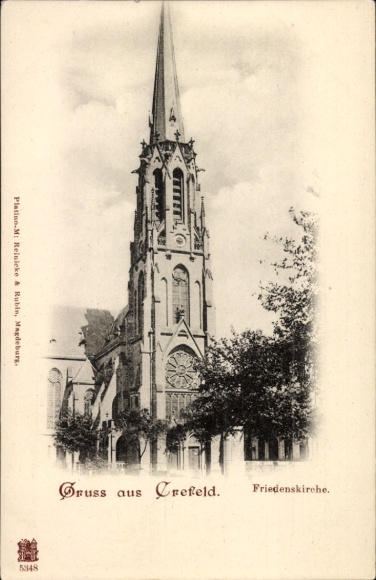 Ak Krefeld am Niederrhein, Friedenskirche