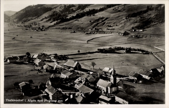 Postcard Thalkirchdorf Oberstaufen in Allgäu, aerial photograph
