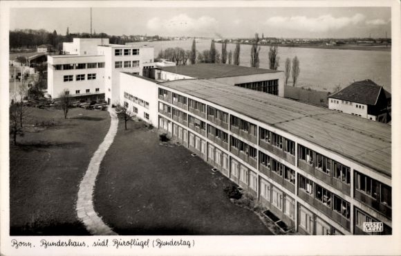 Postcard Bonn am Rhein, Bundeshaus, southern office wing, Bundestag