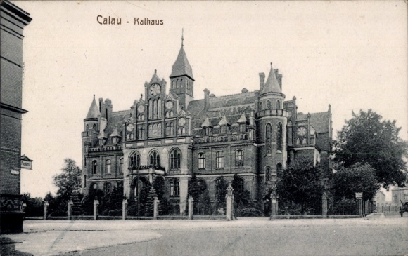 Ak Calau in Neder-Lausitz, gemeentehuis