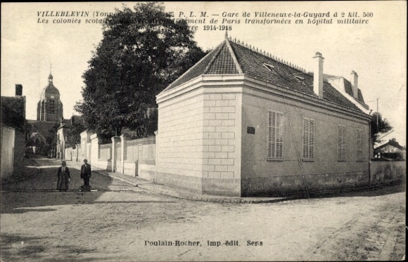 Postcard Villeblevin Yonne, Gare de Villeneuve la Guyard