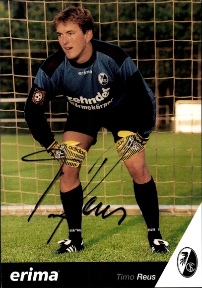 Autograph card footballer Timo Reus, SC Freiburg, autograph