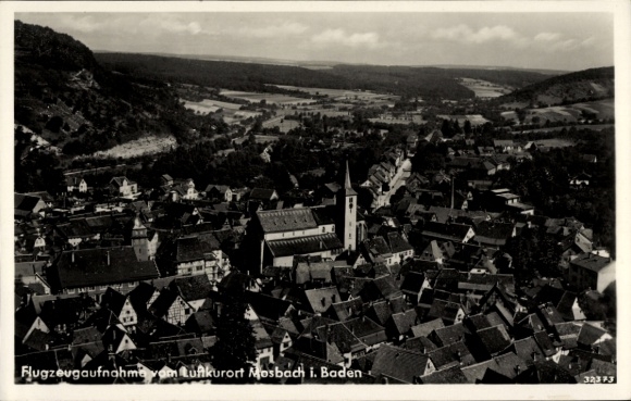 KP Mosbach am Odenwald Baden, zdjęcie lotnicze