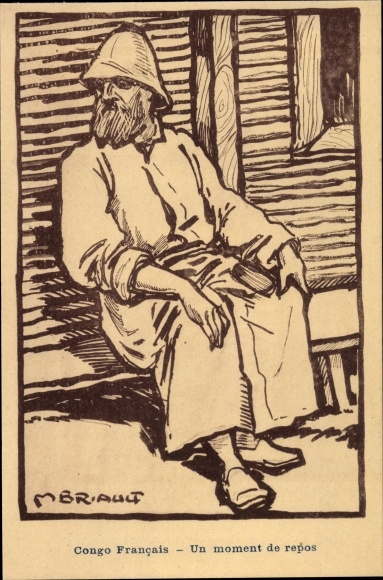 Artist PC Briault, M., Congo Francais, Un moment de repos