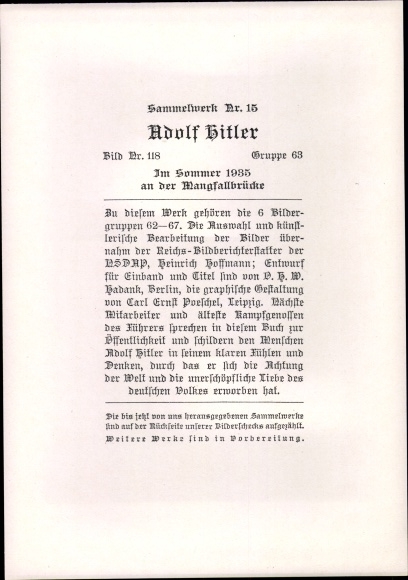 Collective picture Adolf Hitler, Mangfallbrücke, summer 1935, collective work no. 15 picture 118