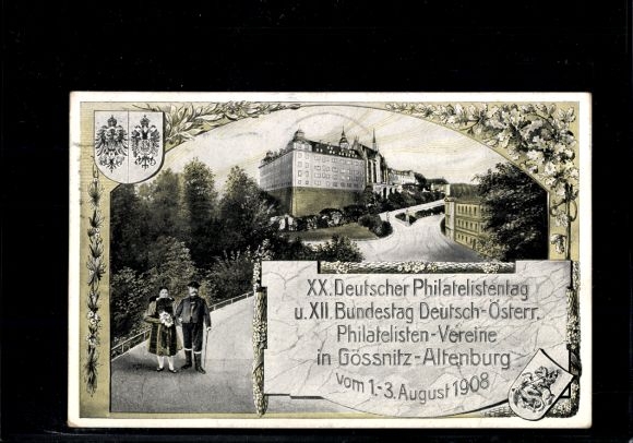 Postwaardestuk Ak PP 27 C98 06, 20e Duitse Filatelistendag 1908
