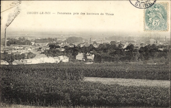 Postcard Choisy le Roi Val de Marne, Panorama pris des hauteurs de Thiais