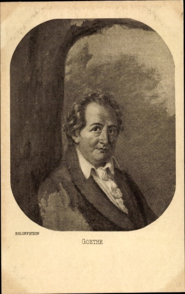 Artist Postcard Egloffstein, portrait of Goethe