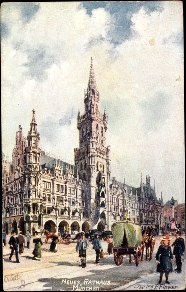 Artist PC Flower, Charles, Munich Bavaria, New Town Hall