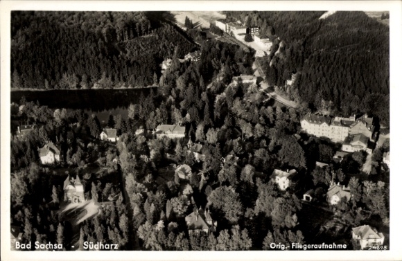 KP Bad Sachsa w górach Harz, zdjęcie lotnicze