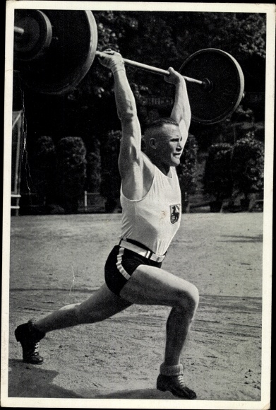 Collection picture Olympia 1936, weightlifter Janssen
