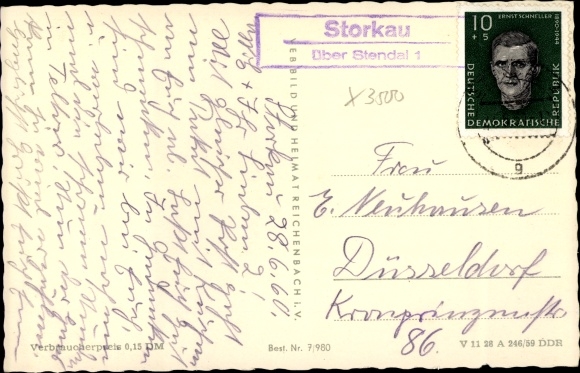 KP kraj stempla pocztowego Storkau o Stendal 1