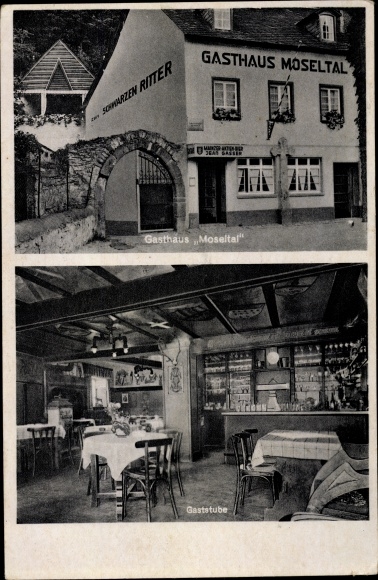 Postcard Bodenbach in Rhineland-Palatinate, inn to the black knight