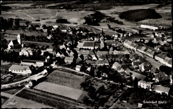 Ak Erbendorf in der Oberpfalz, Luftaufnahme