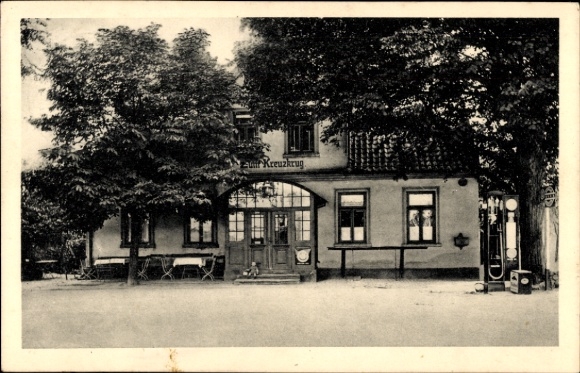 Postcard Bruchhausen Vilsen Lower Saxony, Gasthaus zum Kreuzkrug