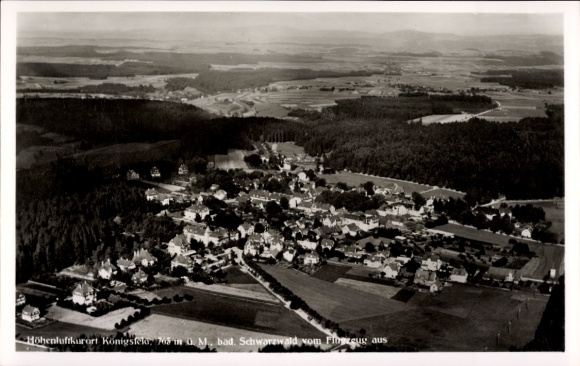 Ak Königsfeld im Schwarzwald Baden, Fliegeraufnahme
