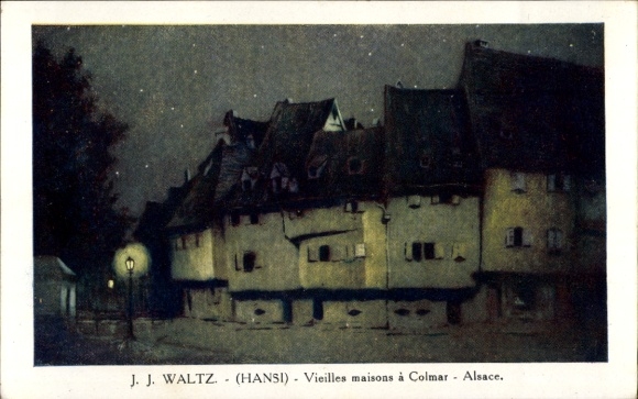 Künstler Ak Hansi, Jean Jacques Waltz, Colmar Kolmar Elsass Haut Rhin, Vieilles maisons