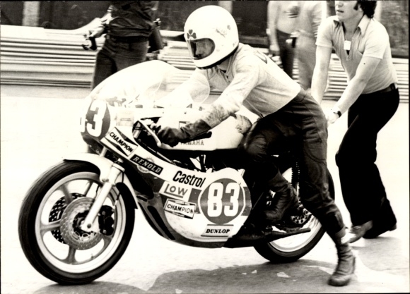 Foto Motorrennsport, Motorradrennfahrer, Draral, Motorrad Yamaha